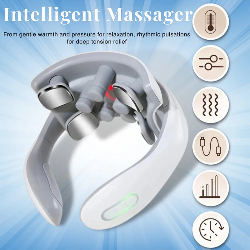 KEMOKO TENS Pulse Neck Massager – Heated Cervical & Shoulder Relaxation