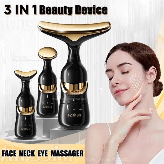 3-in-1 EMS Beauty Device – Skin Tightening & Lifting Massager
