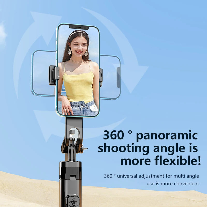 K27 1.3m Bluetooth Selfie Stick with Quad-Pod & Remote