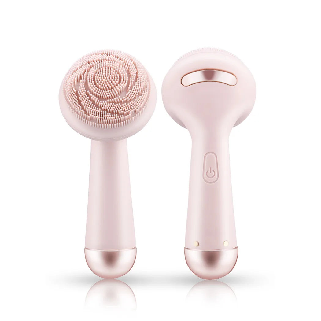 HOMEFISH Electric Facial Cleanser – Silicone Head, 4-Mode Vibration & Roller