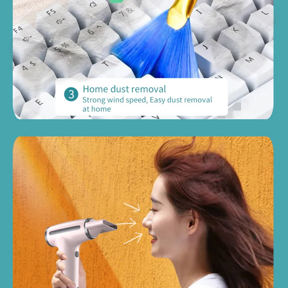 PDQ Wireless Ionic Hair Dryer – 4-Speed Portable Air Blower Kit