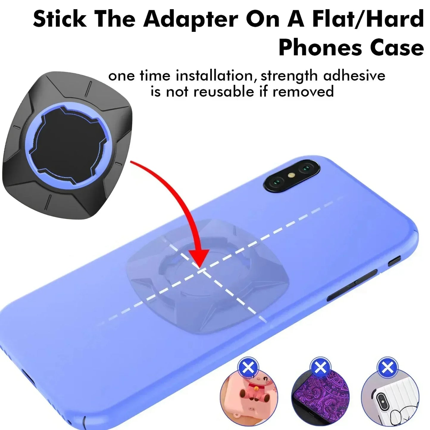 360° Rotating Bicycle & Motorcycle Phone Holder – Shockproof Rear-View Mirror Mount (4.7–7.2″)