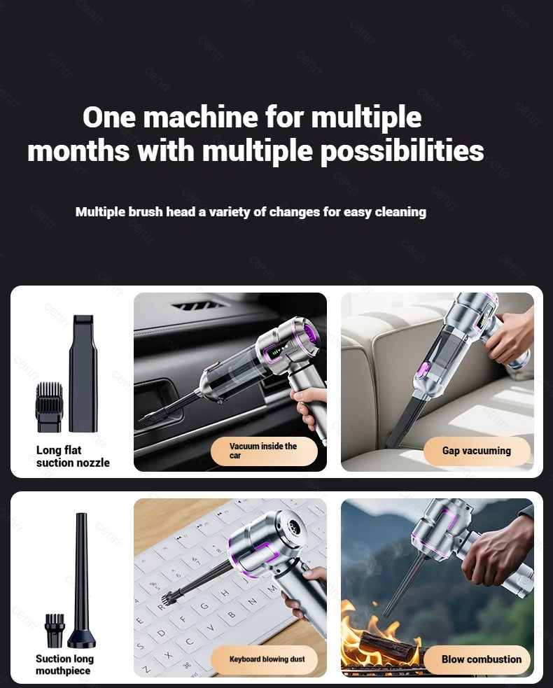 CENRR Pro Max Portable Car Vacuum Cleaner – High-Power Cordless Vehicle & Home Cleaner