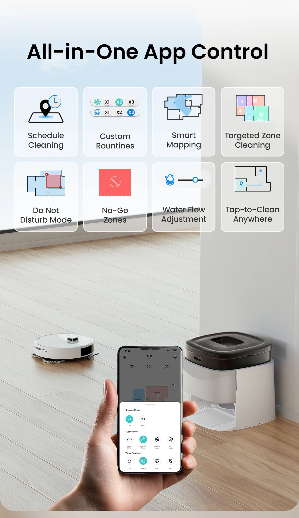 Lefant M3 4-in-1 Robot Vacuum & Mop – LiDAR Navigation, 220min Runtime, Alexa Compatibl