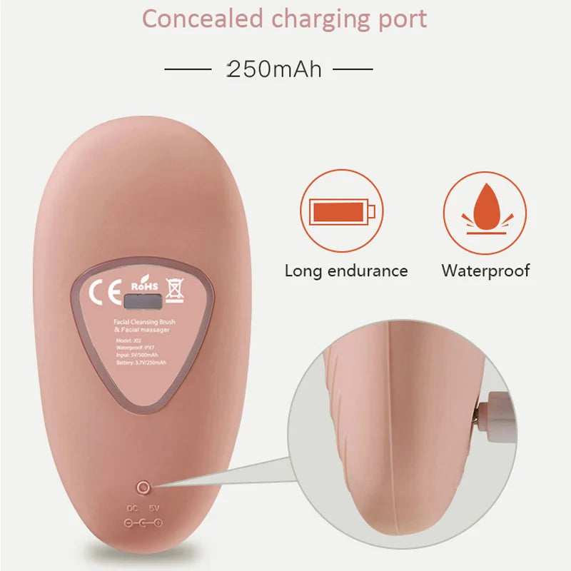Sonic Facial Cleansing Brush – Deep Cleansing Silicone Face Scrubber