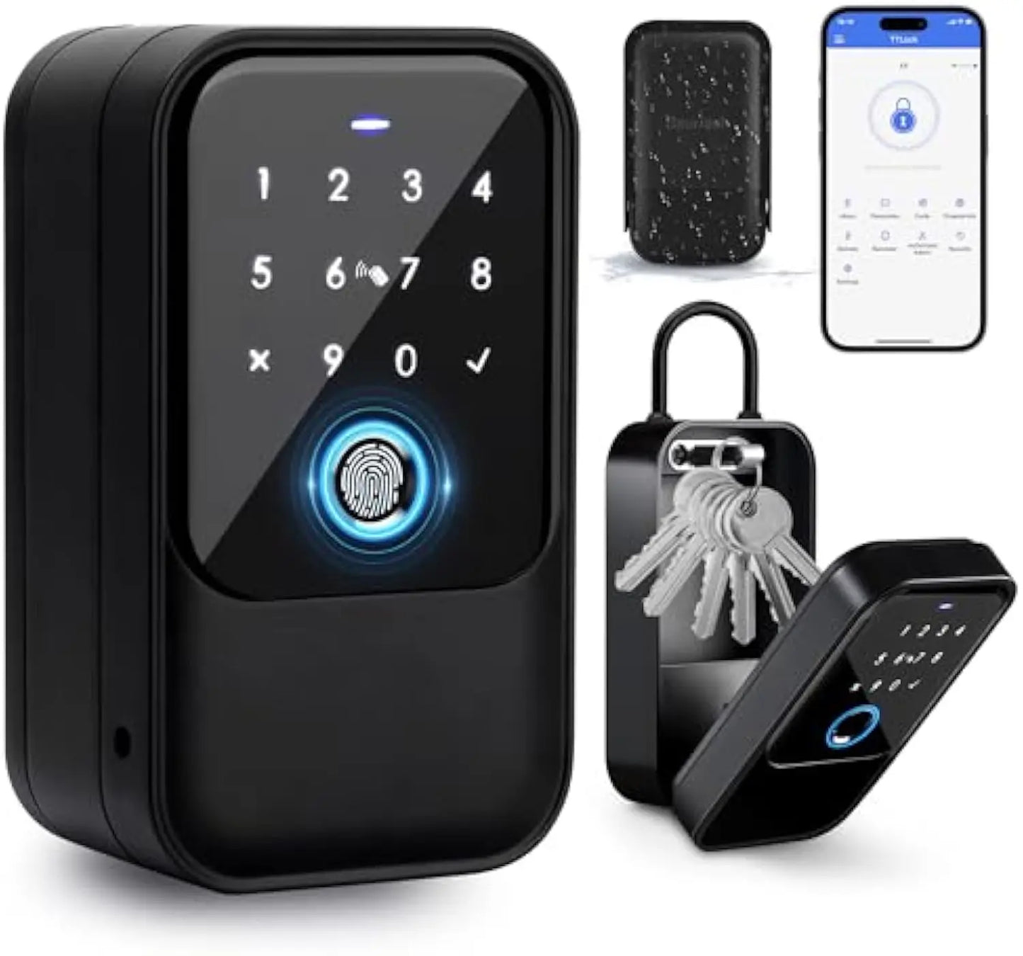 K5 Smart Key Lock Box – Fingerprint, Keypad & App Unlock (IP66, Tuya/TTLock)