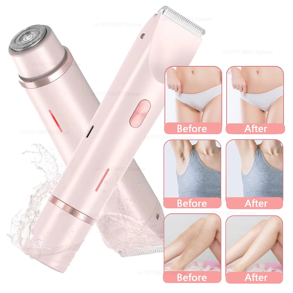 XMSJ Women’s Electric Razor – Wet & Dry Rechargeable Bikini, Legs & Face Shaver