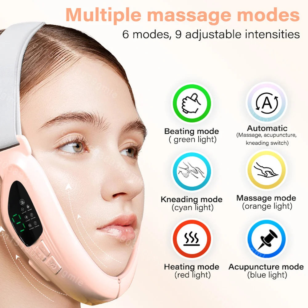 Voguish Facial Slimming Massager – EMS Microcurrent V-Line Lifting Tool