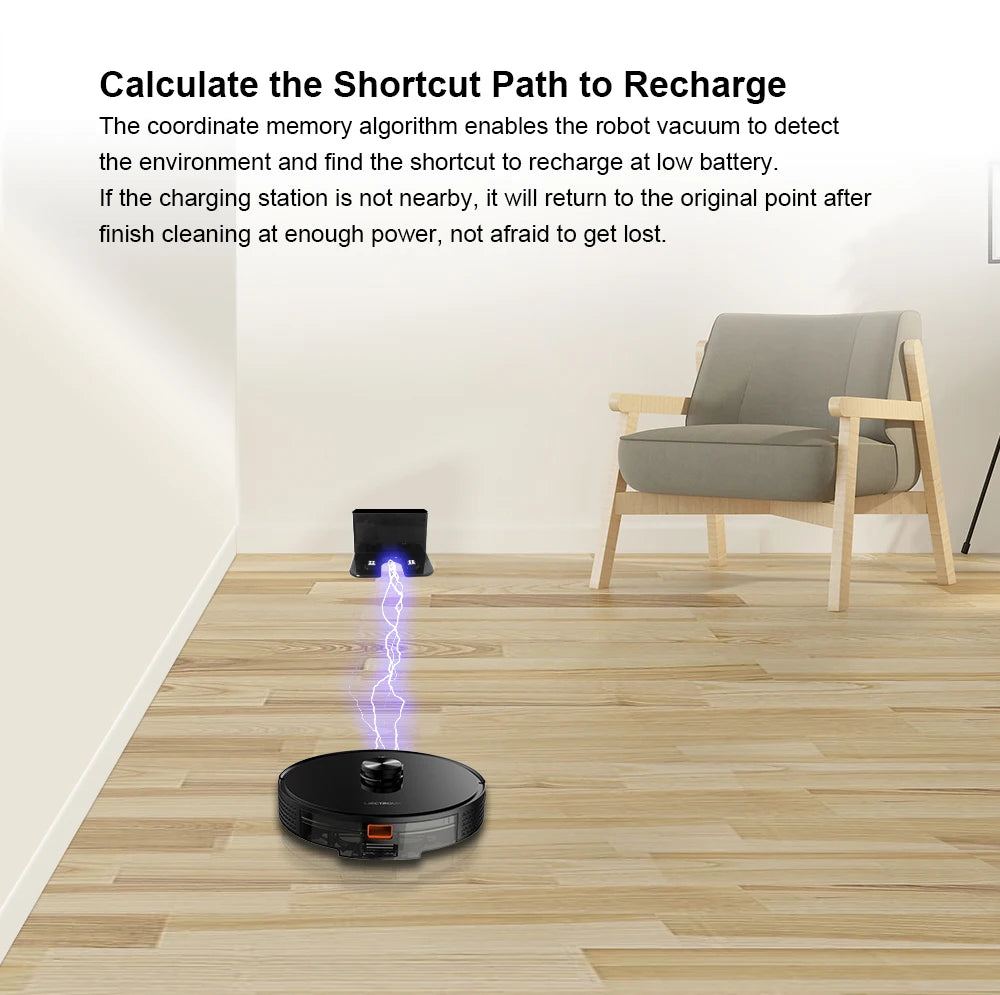 Liectroux X6 Smart Robot Vacuum Cleaner – Laser LiDAR, Y-Shape Mopping, 6500Pa Suction