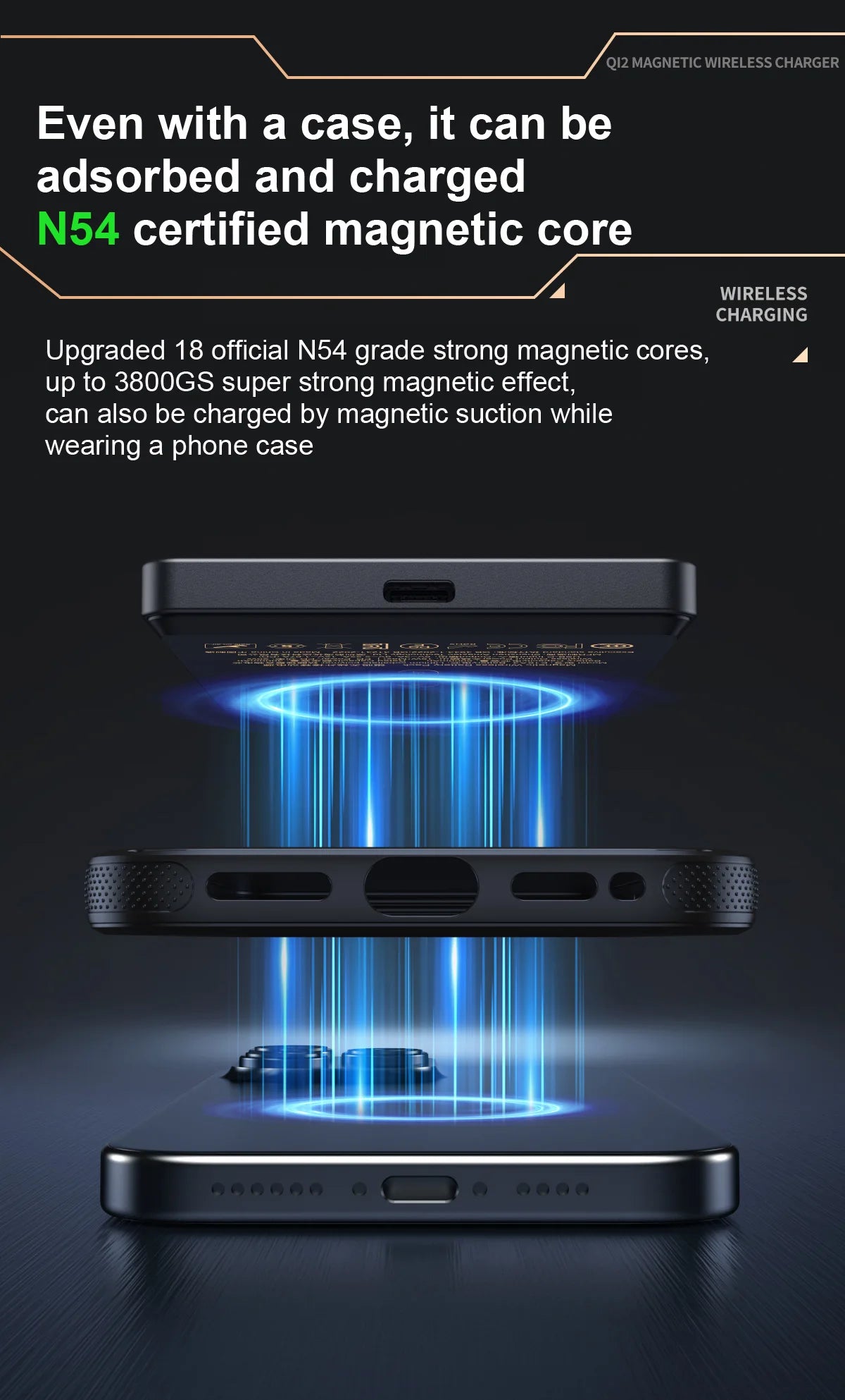 Magnetic Wireless Power Bank 5000/10000mAh – 3-in-1 Fast Charger with Digital Display