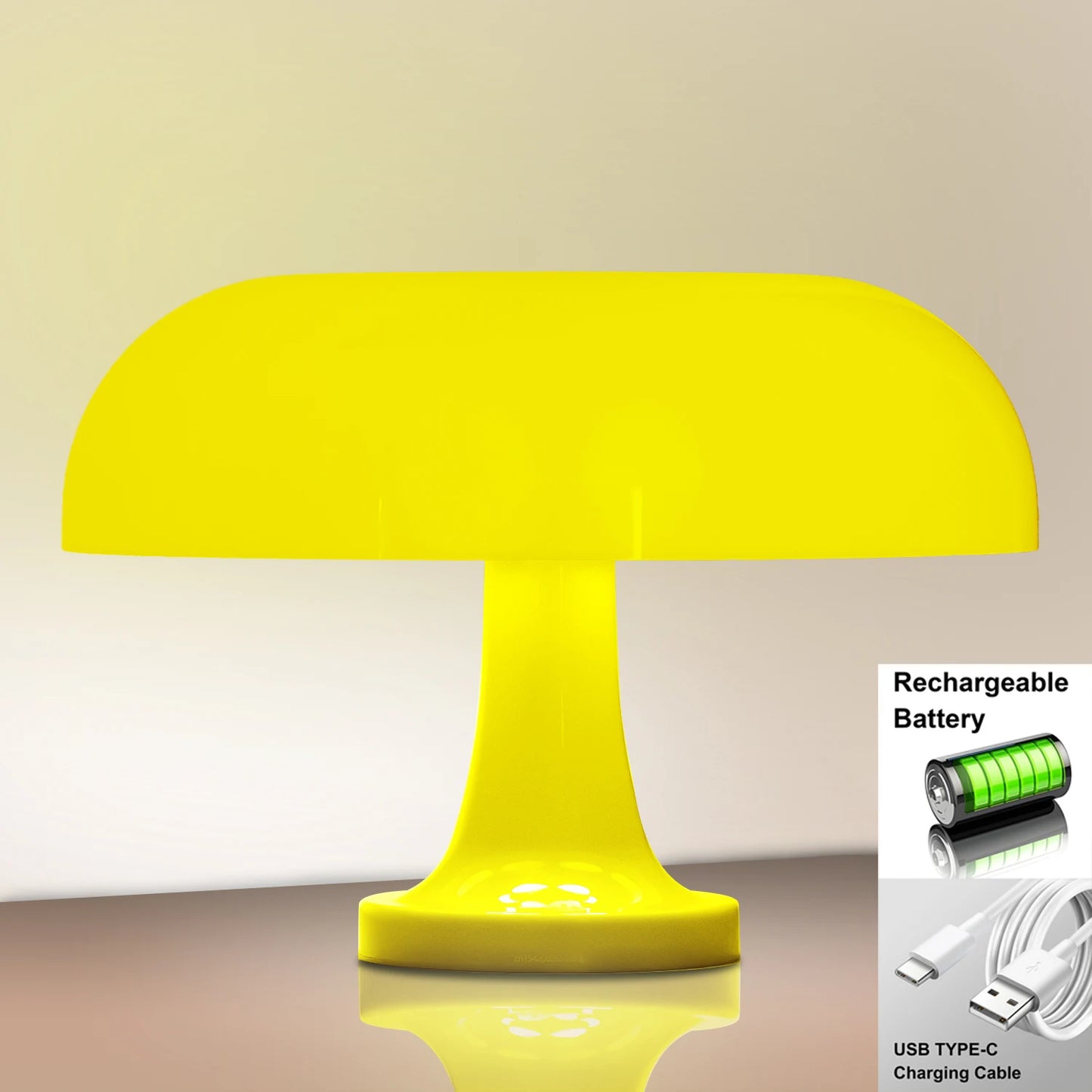Topwinson Mushroom Night Lamp | Tri-Color Ambient Light with USB-C Charging