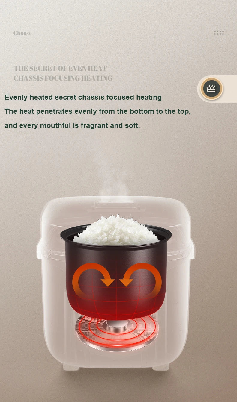 BALASHOV 1.2L Mini Electric Rice Cooker – Compact 200W Rice & Porridge Cooker