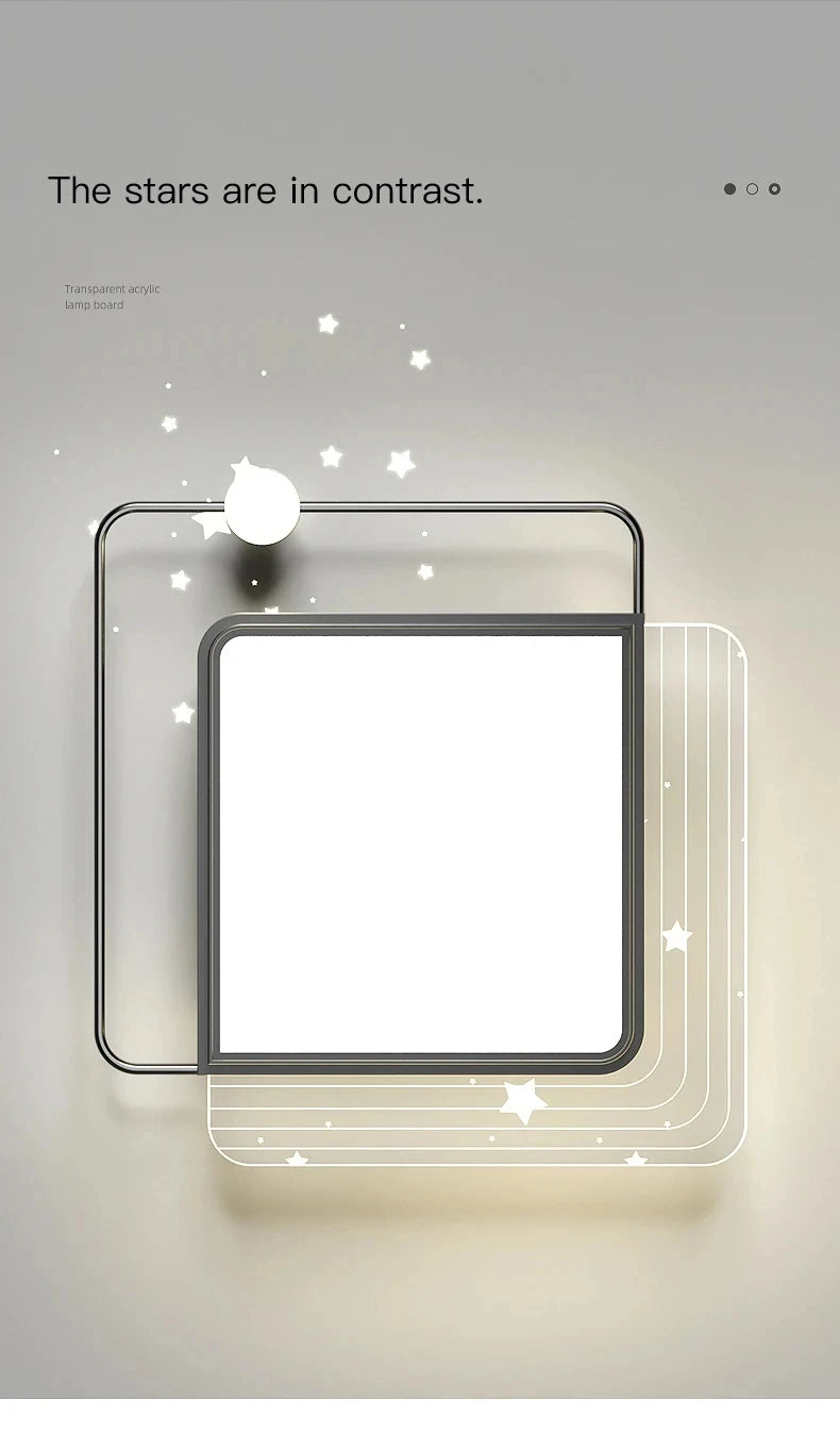 AuroraRealm Modern Ceiling Light with Remote | Gold LED Ceiling Lamp, 90–260V