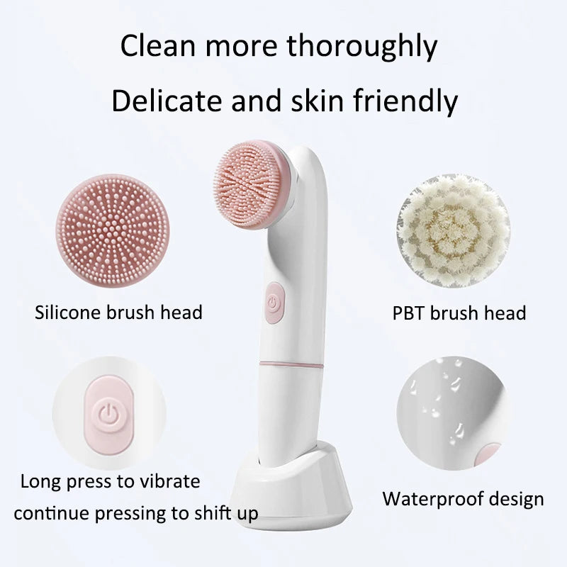 KNCOKAR Electric Facial Cleansing Brush – Vibration Massage Deep Clean Skincare Tool