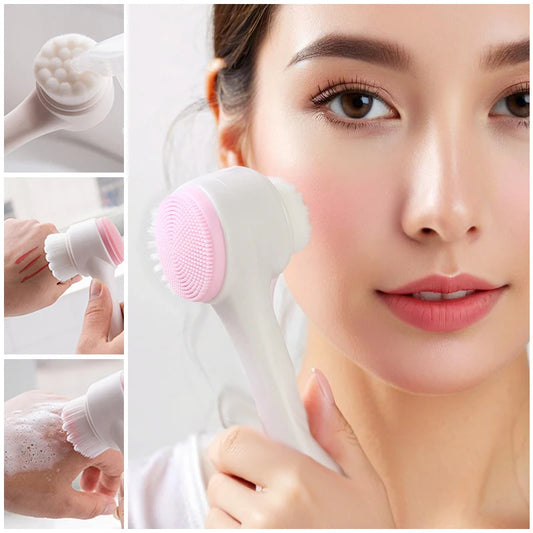 Manual Facial Cleansing Brush – Portable Non-Electric Face Cleaning Skincare Tool