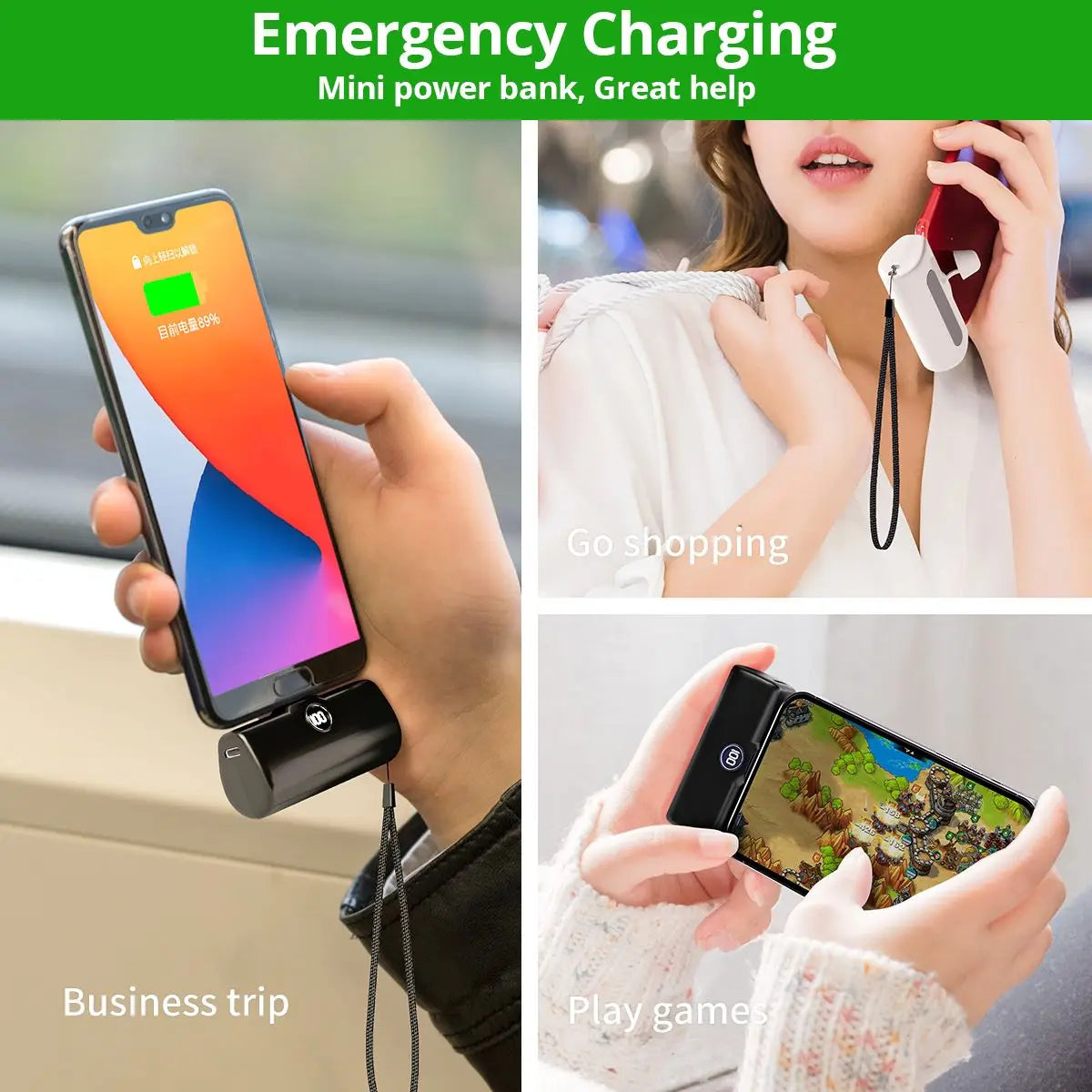 Pocket Power Bank 5000mAh – 18W PD Fast Charge for iPhone & Android