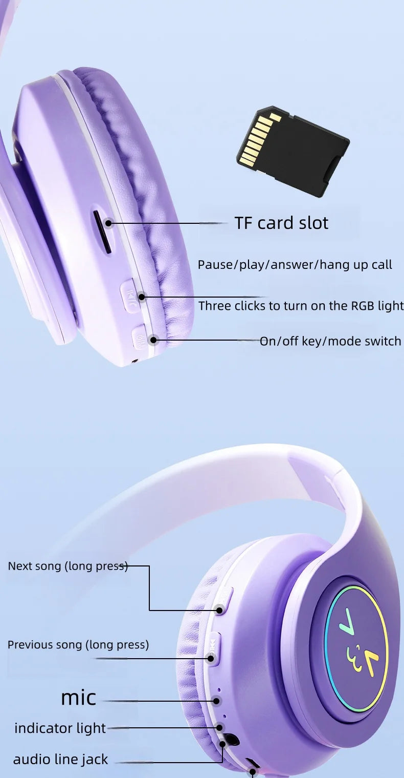 Erilles Wireless Over-Ear Headphones – Bluetooth 5.3, 40mm Drivers, Gaming & Music