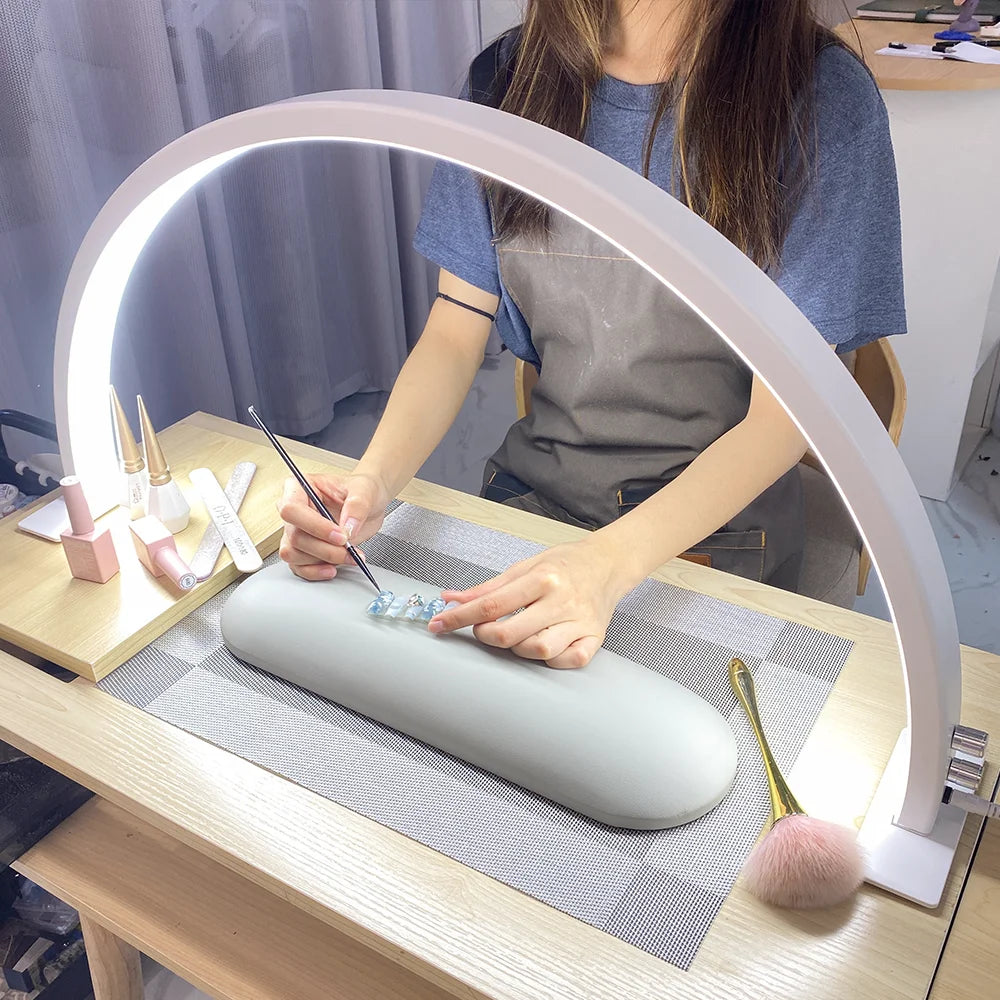 Half Moon LED Manicure Lamp 50W | Modern Nail Desk Light, Salon & Home