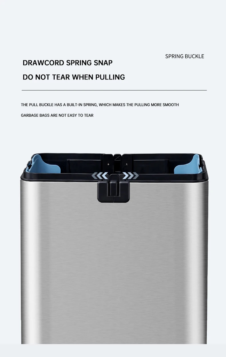 mart Stainless Steel Trash Can 20–60L – Touchless Sensor Kitchen Bin with Wheels