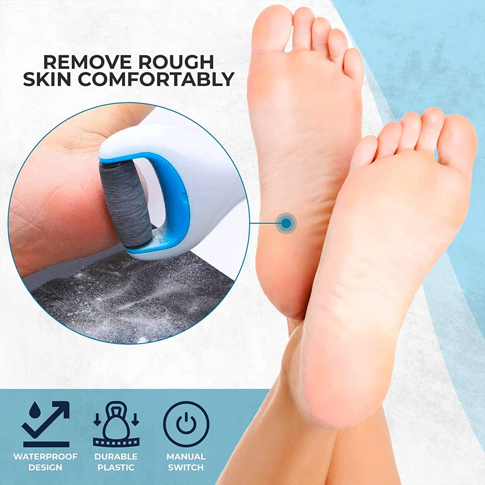 Electric Foot Care Tool for Heels – Portable Dead Skin & Callus Remover (Pink / Blue)