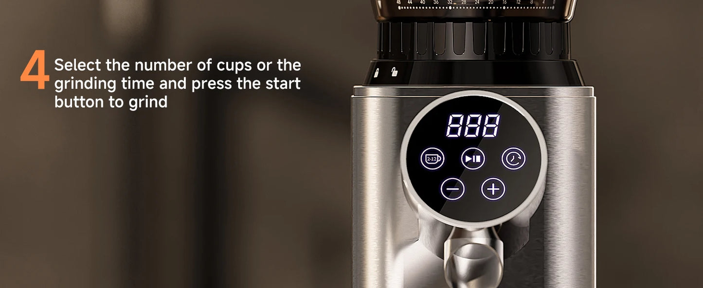 Biolomix Electric Burr Coffee Grinder – 48-Step Precision Espresso Grinder