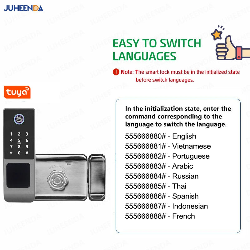 G23 Waterproof Smart Gate Lock – Fingerprint, Password, Card & Remote Unlock