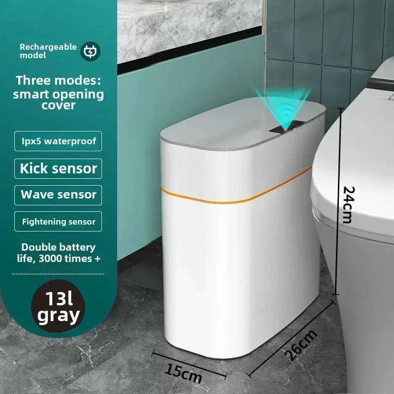Automatic Sensor Trash Can – Touchless Induction Waste Bin for Home & Bathroom