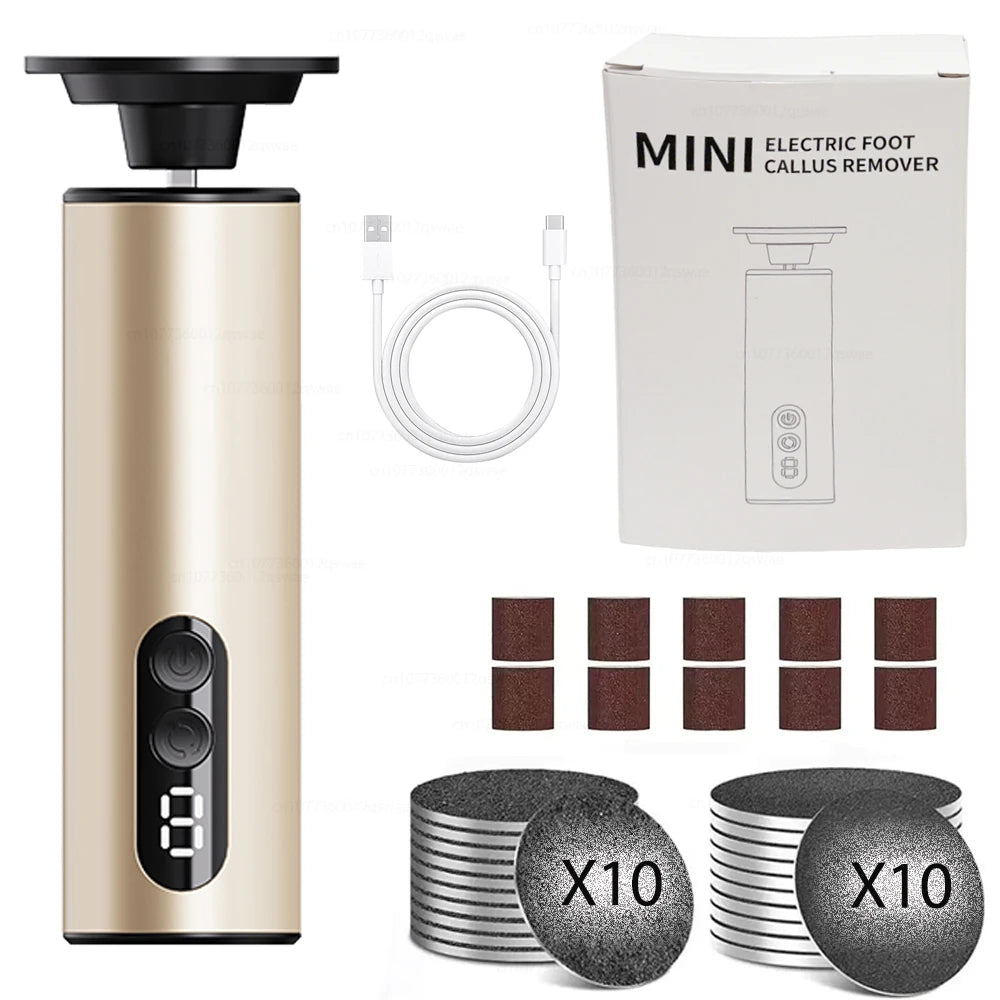 XMSJ 2-in-1 Electric Foot Callus Remover – Rechargeable Foot File & Nail Grinder with 9 Speeds
