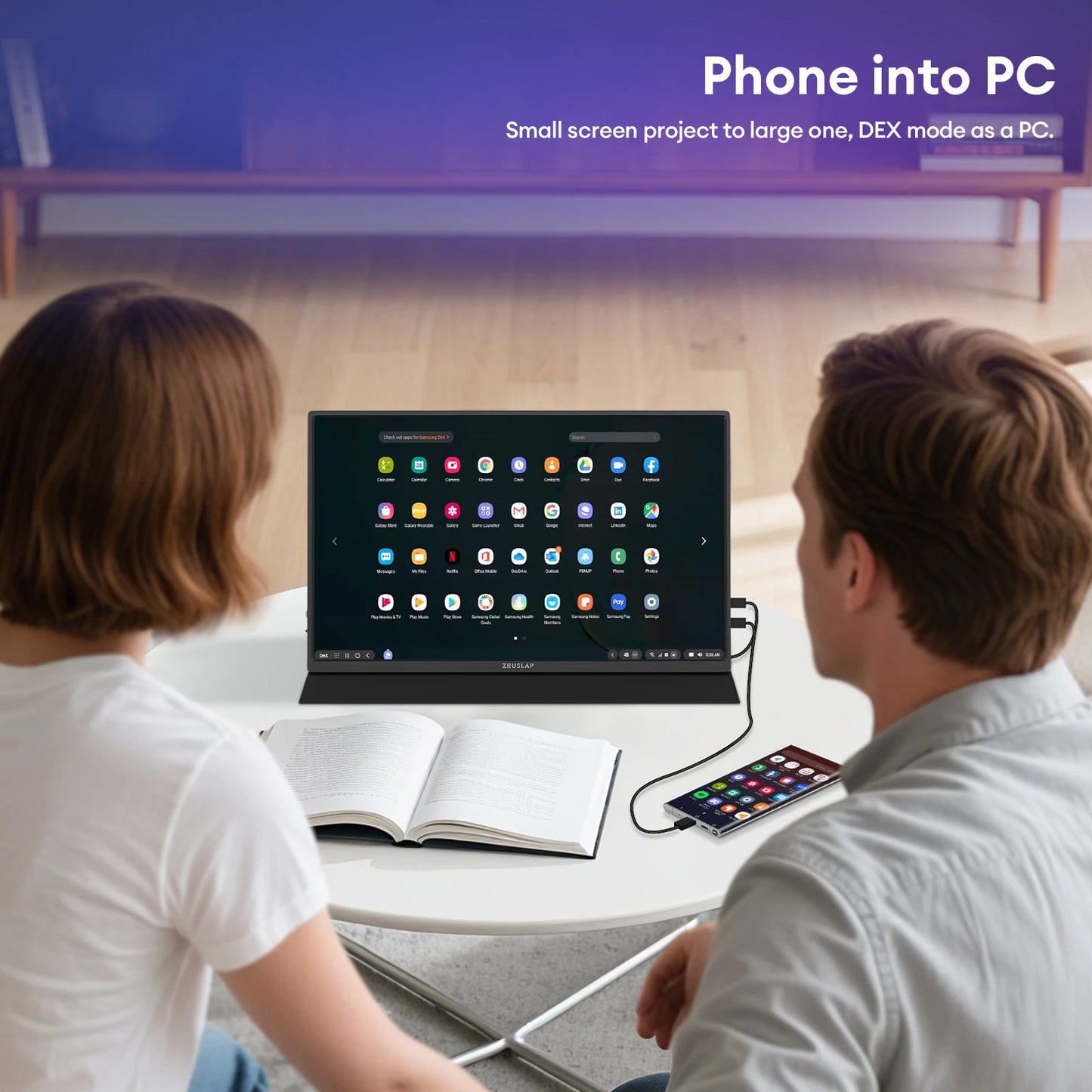 EUSLAP P16K 16 Inch QHD Portable Monitor | 144Hz 16:10 IPS | 500 Nits HDR500 | USB-C / HDMI