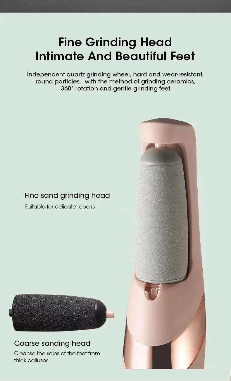 NOCCLILI Electric Foot File Pedicure Tool – USB Rechargeable Dead Skin & Callus Remover