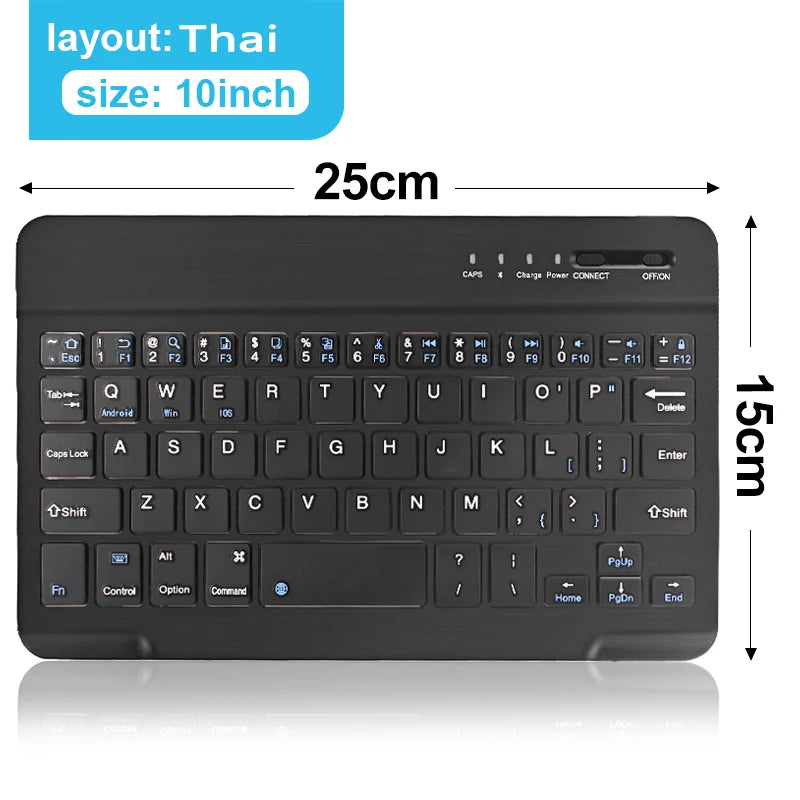 Bluetooth Wireless Mini Keyboard – Rechargeable, Multi-Device, Compact Layout