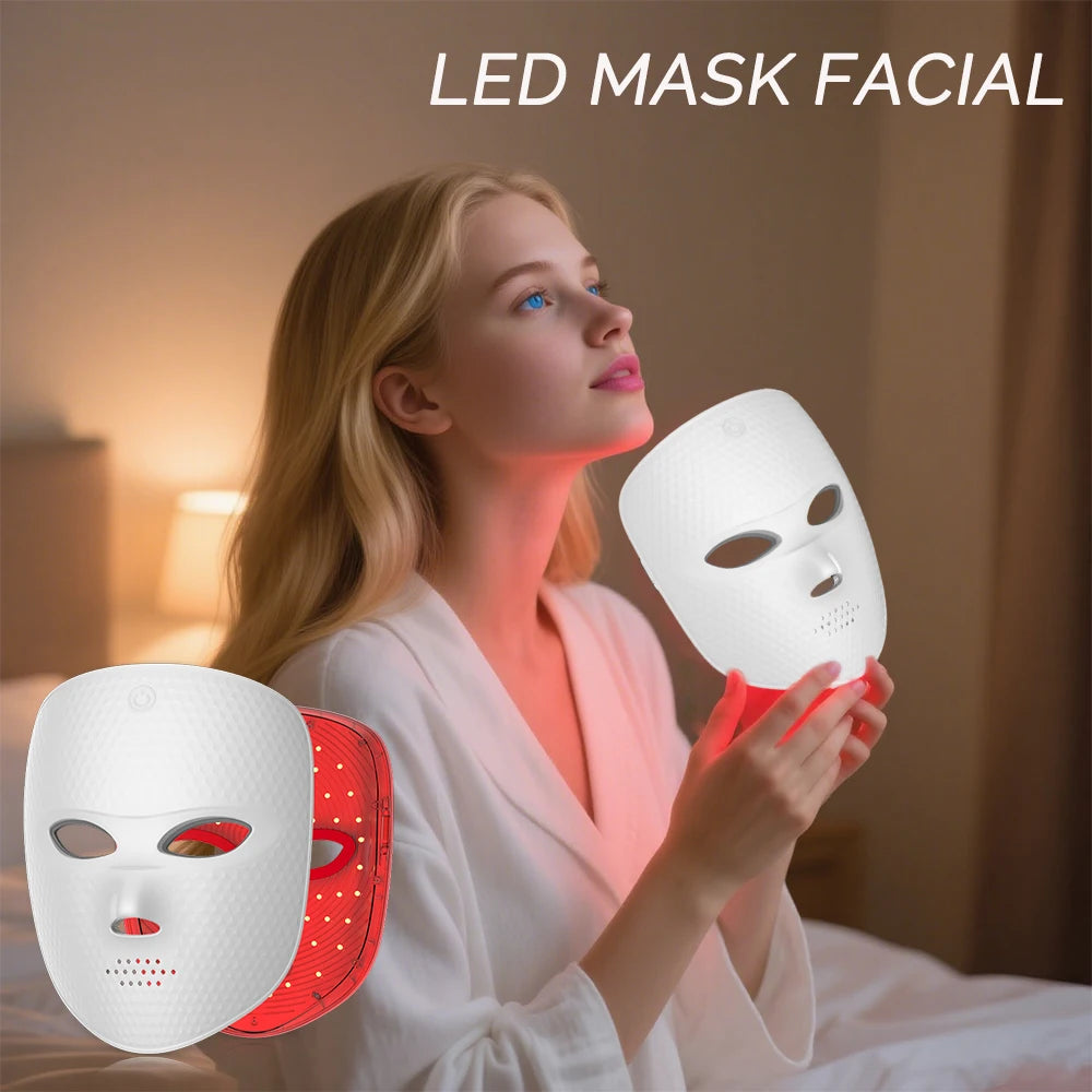 Foreverlily 7-Color LED Facial Mask – Wireless Skin Tightening & Moisturising Care