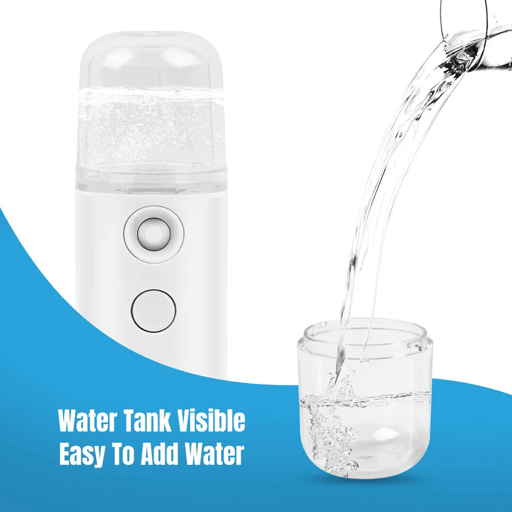 JBMBHC Rechargeable Face Mist Hydrator – Cold Spray Anti-Aging Skin Care