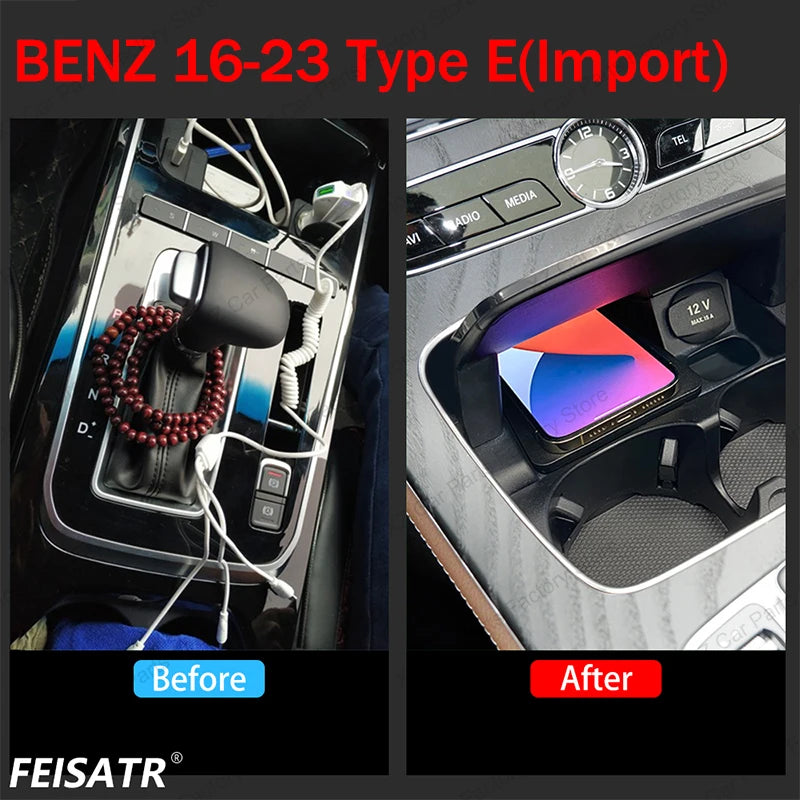 E-Class W213 / E-Coupe 15W Magnetic Wireless Car Charger – 2016–2023