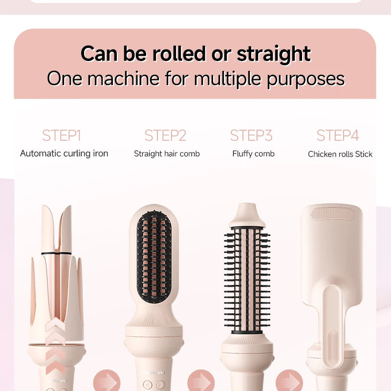 Automatic Rotating Hair Curler – 32mm Ceramic Wave Curling Iron with Interchangeable Barrels