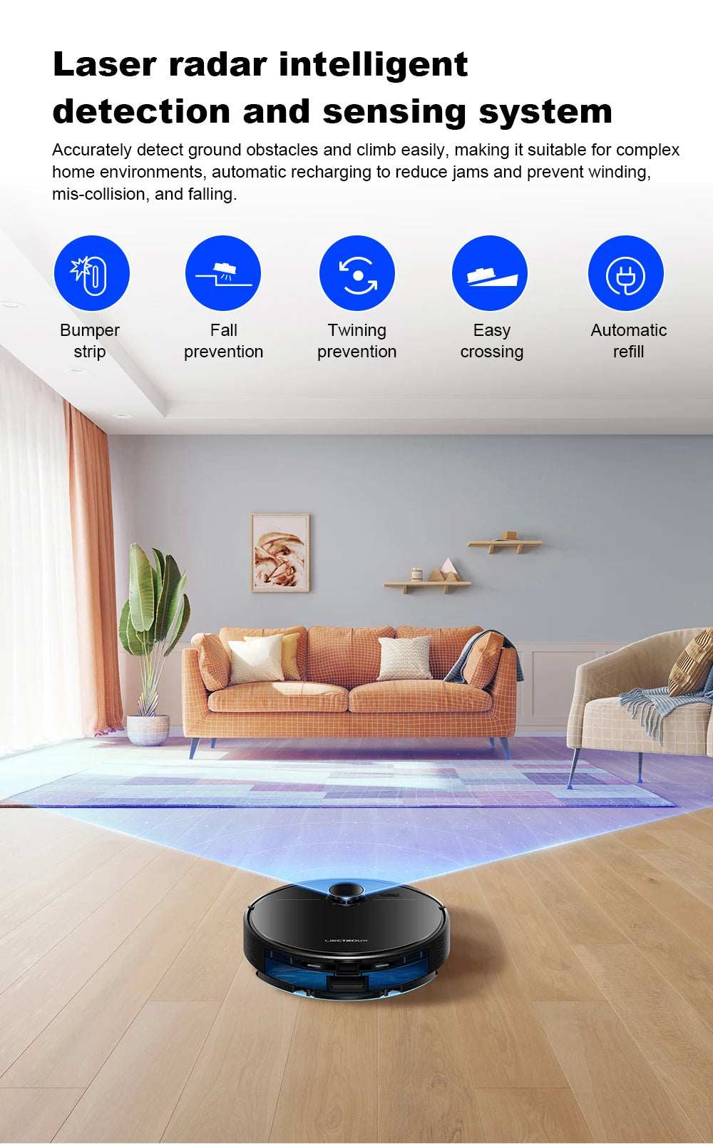 Liectroux M70 Pro Smart Robot Vacuum – LiDAR Navigation, 175-Min Runtime, Self-Empty Base