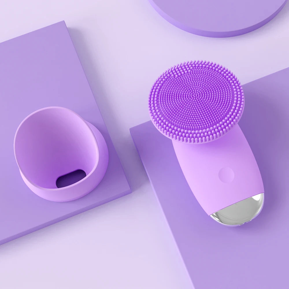 VIMYSHOW Electric Facial Cleanser – 5-Speed Silicone Face Scrubber
