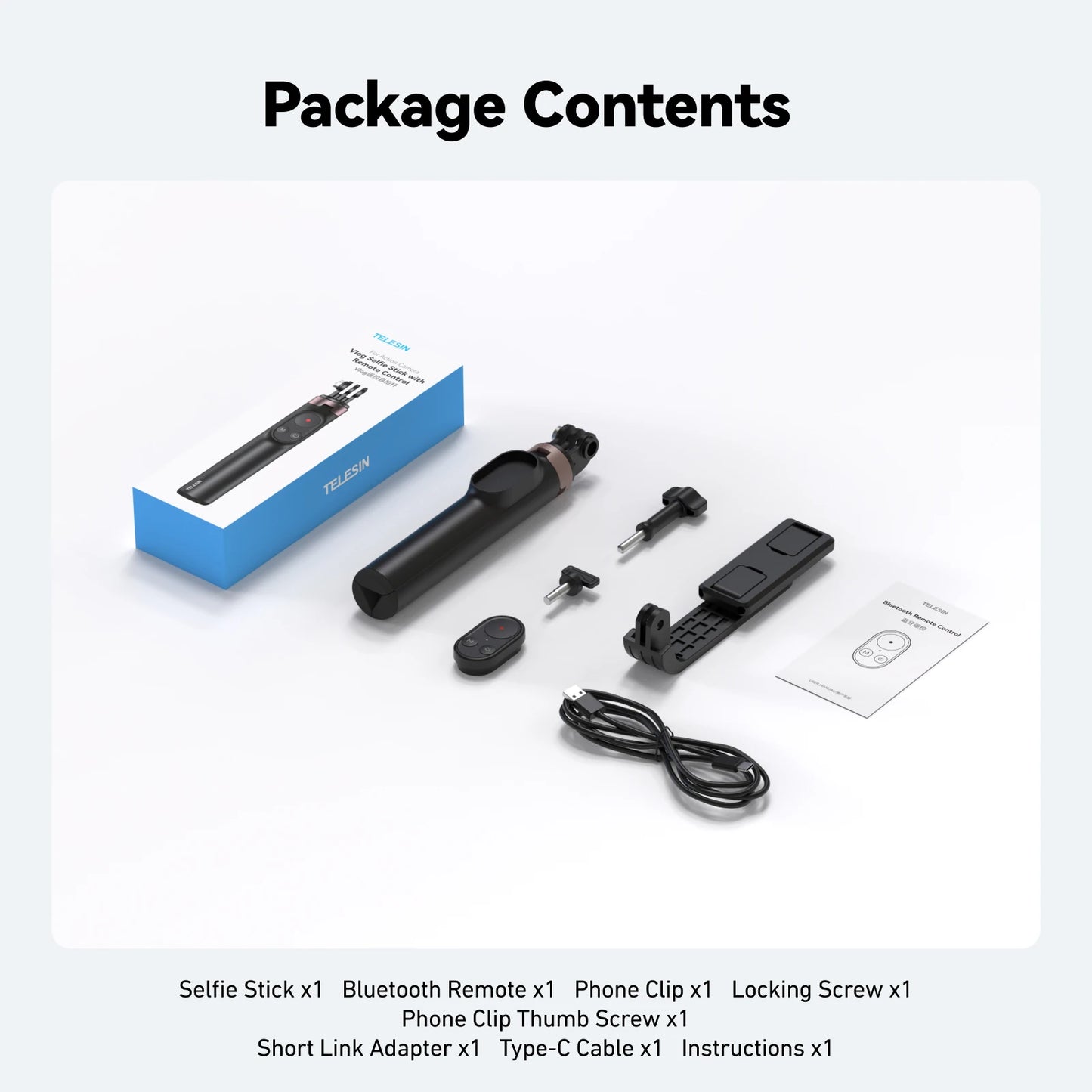 Long-Range 80m Remote Selfie Stick Tripod for Action Cameras & Phones