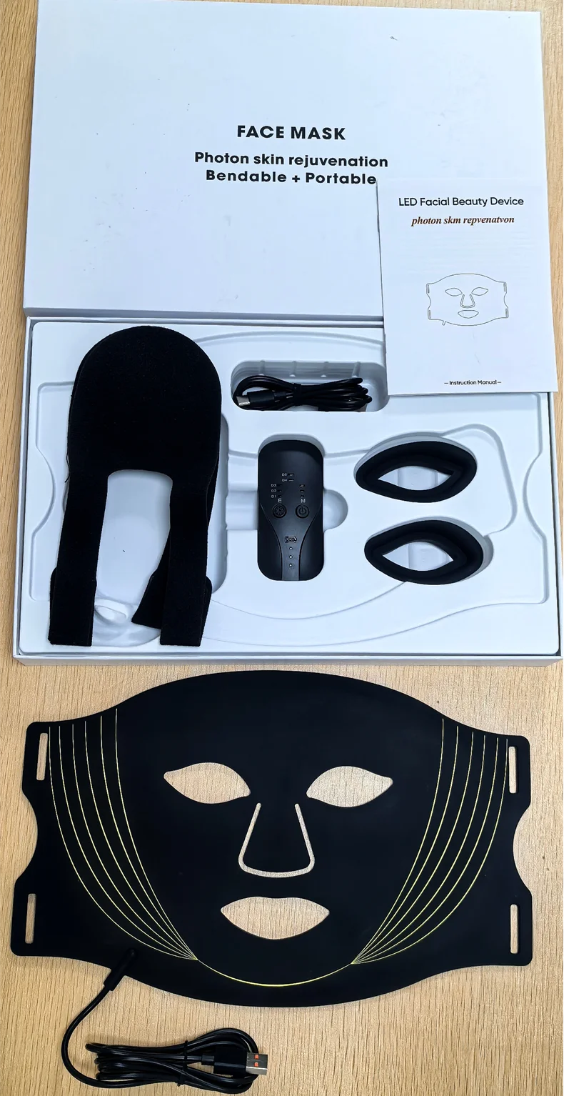 Yuwell Professional LED Silicone Face Mask – Wireless 7-Color Light Therapy