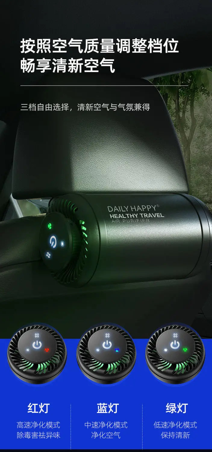 Compact Air Purifier with Replaceable Filter & Aromatherapy – Fresh Air Deodorizer for Car & Small Spaces