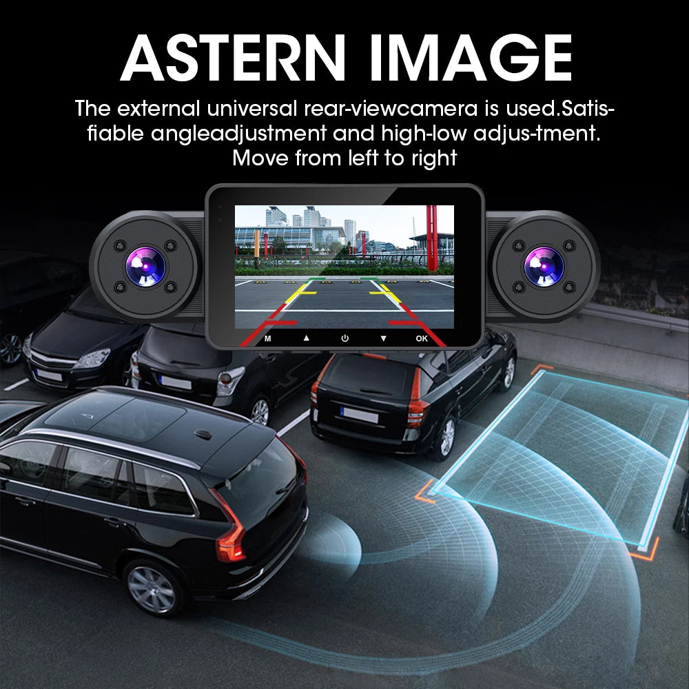 srnubi 4K Dual Dash Cam – Front & Rear Car DVR with Touch Screen, Night Vision & Parking Monitor