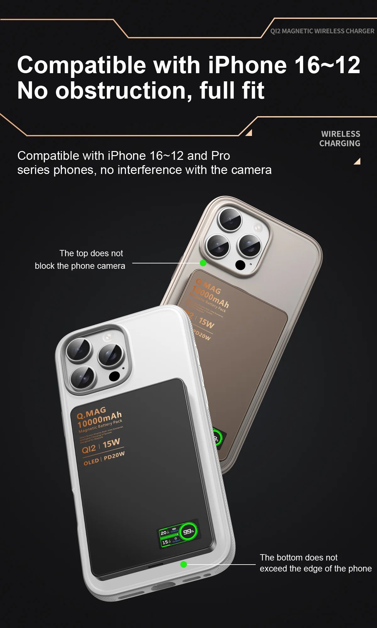 Magnetic Wireless Power Bank 5000/10000mAh – 3-in-1 Fast Charger with Digital Display
