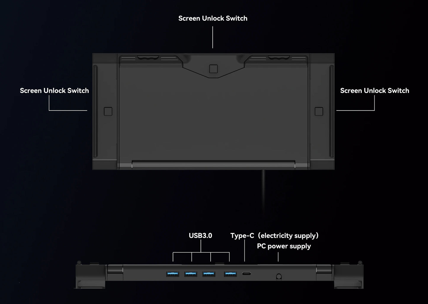 ArieScreen 13S Pro Portable Triple Screen Monitor – 14″ IPS, Type-C, 1920×1280