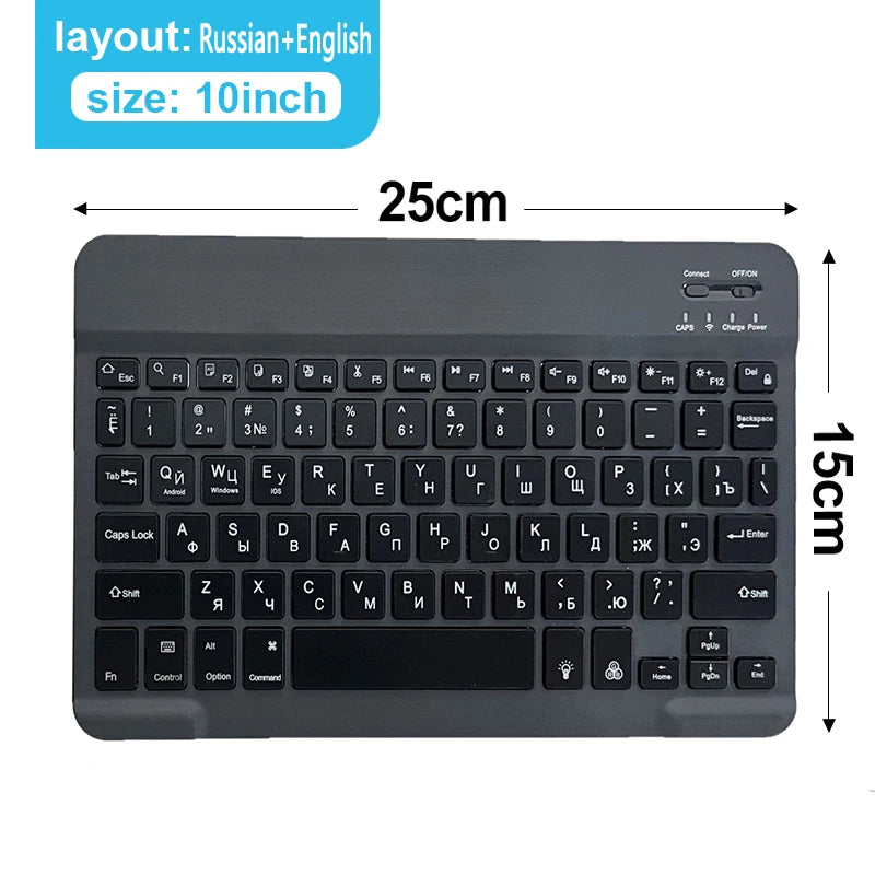 Bluetooth Wireless Mini Keyboard – Rechargeable, Multi-Device, Compact Layout