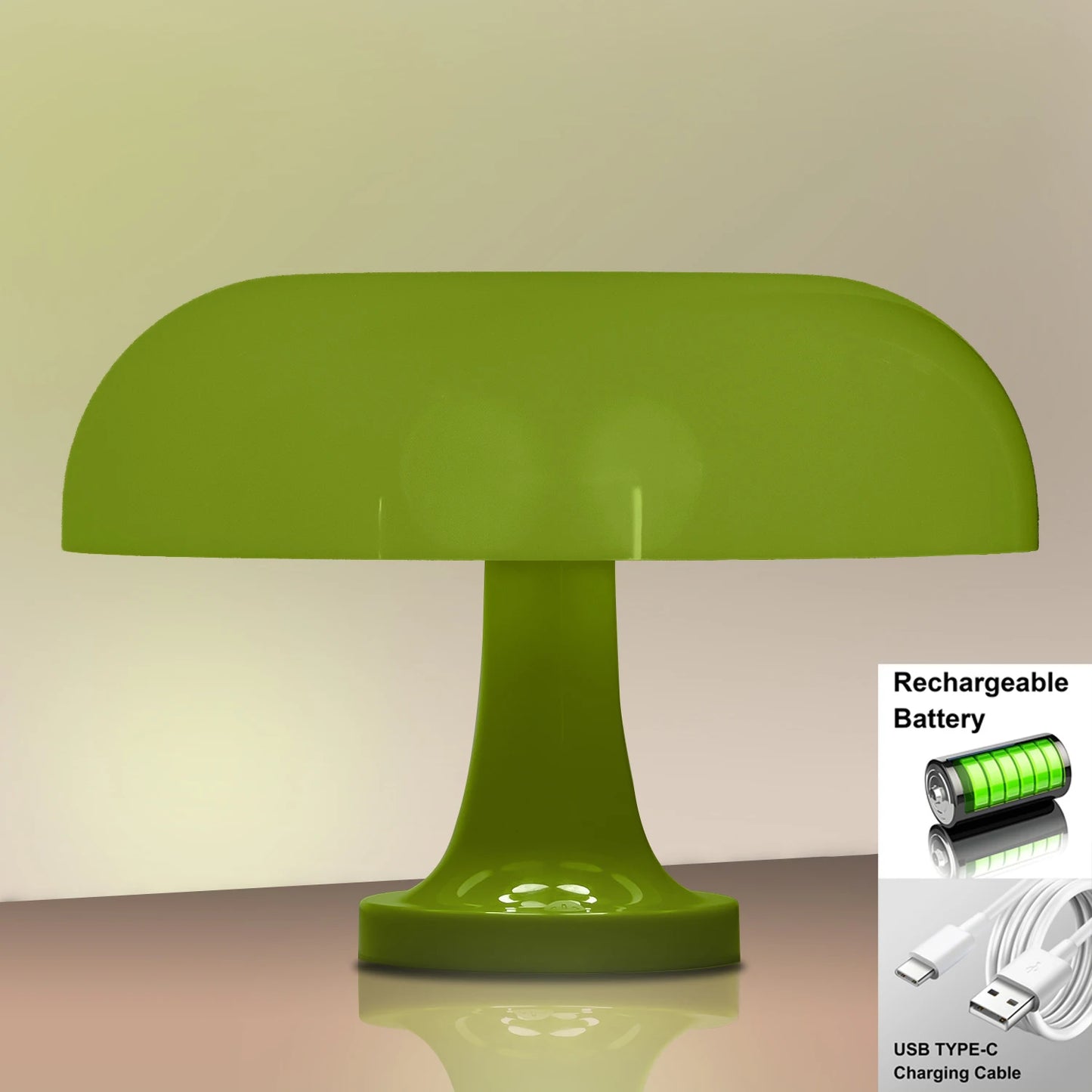 Topwinson Mushroom Night Lamp | Tri-Color Ambient Light with USB-C Charging