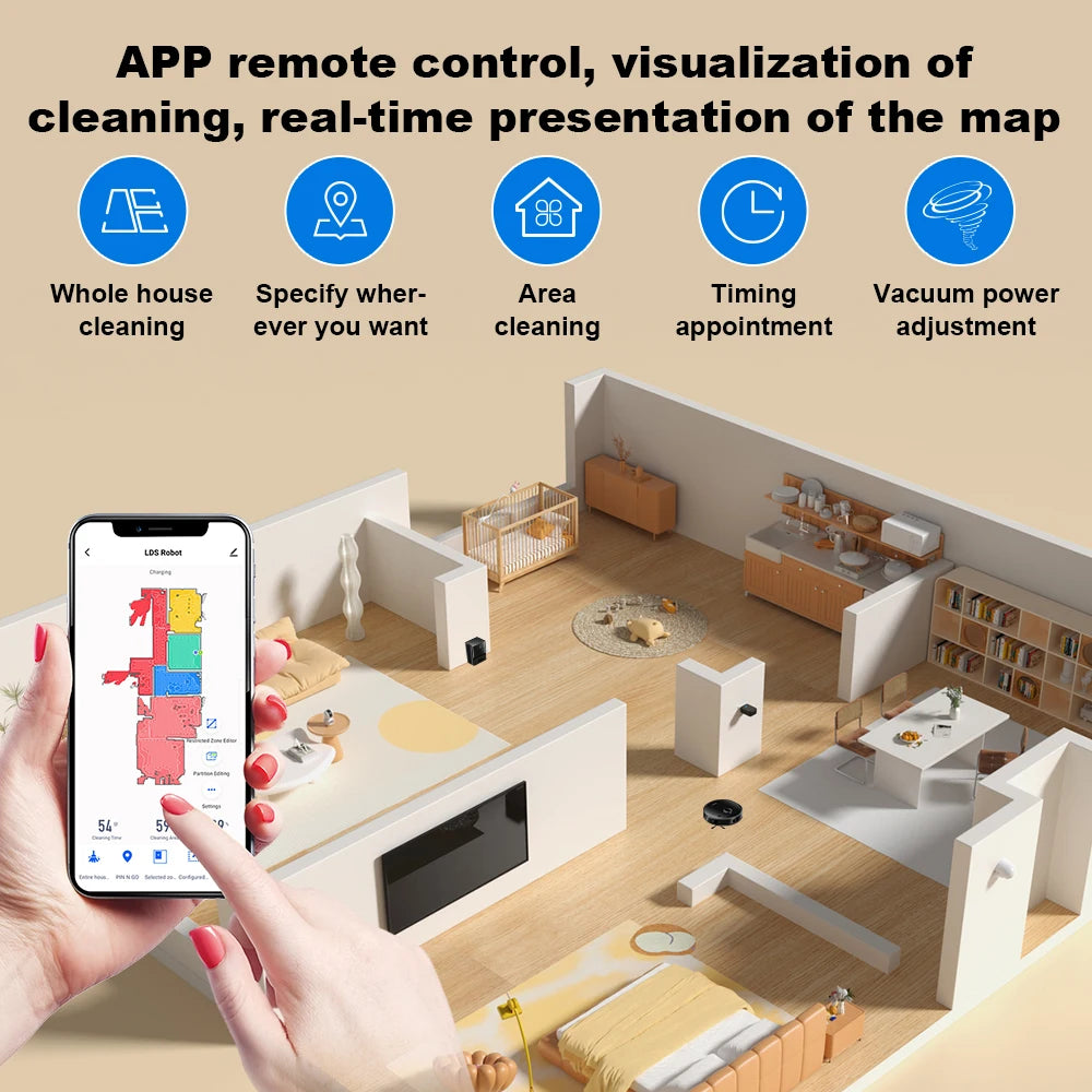 Liectroux M70 Pro Smart Robot Vacuum – LiDAR Navigation, 175-Min Runtime, Self-Empty Base