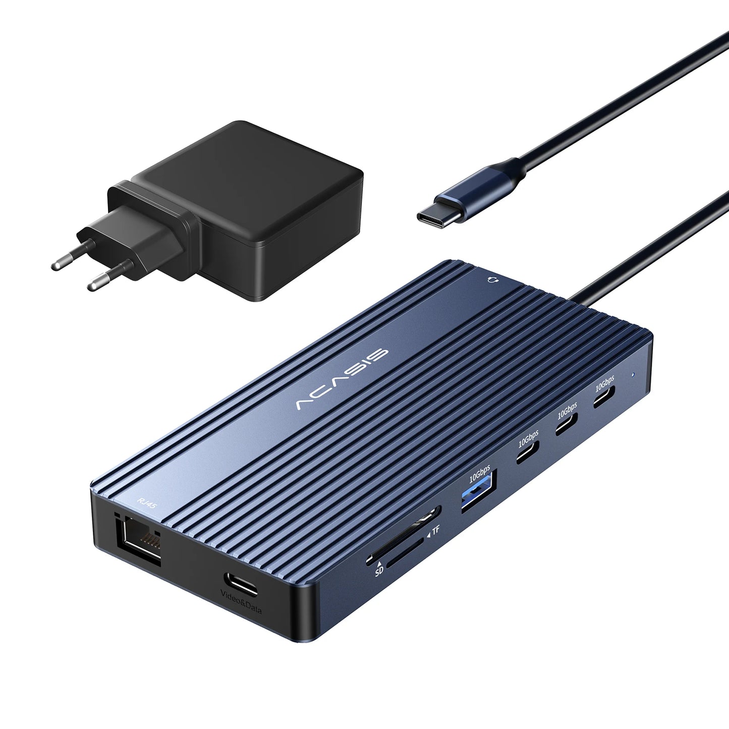 DS-0203 14-in-1 USB-C Docking Station – Triple Display HDMI Hub with 100W PD & Ethernet