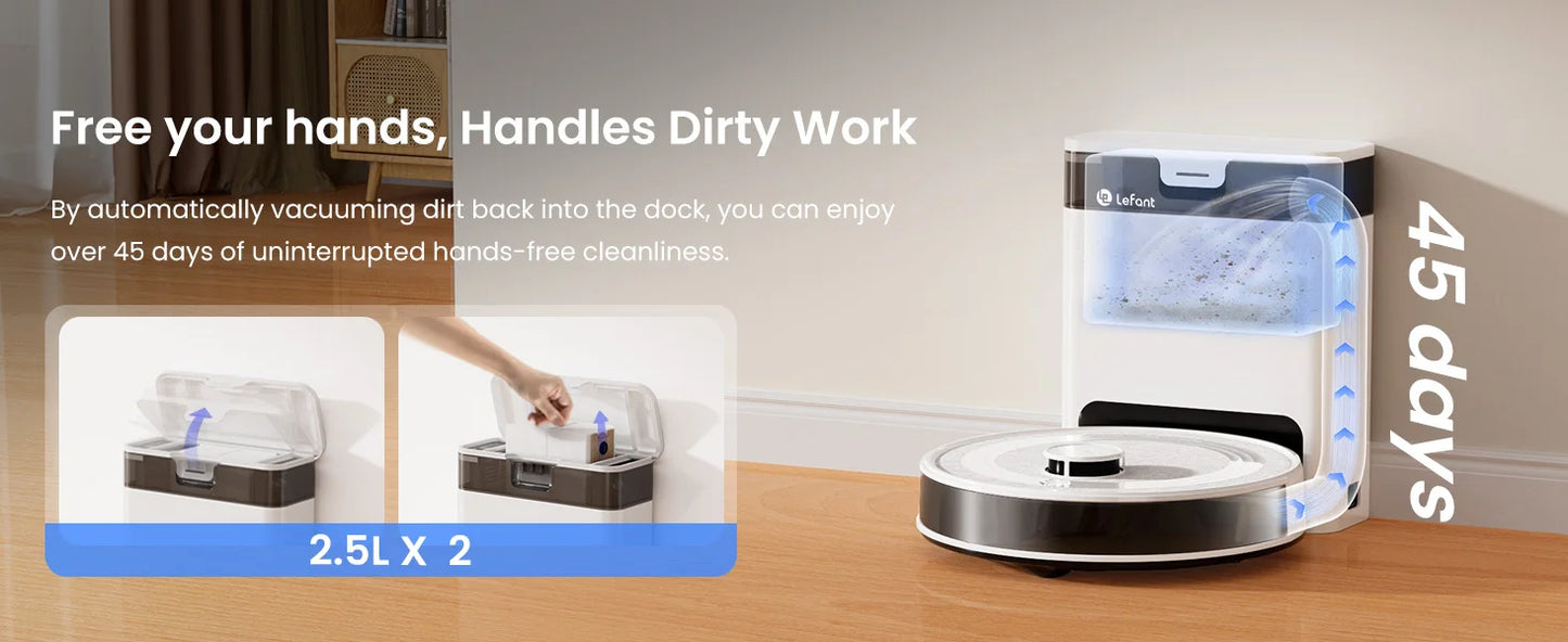 Lefant M2 Pro Smart Robot Vacuum Cleaner – LiDAR Navigation, Wet & Dry Cleaning, Alexa Ready