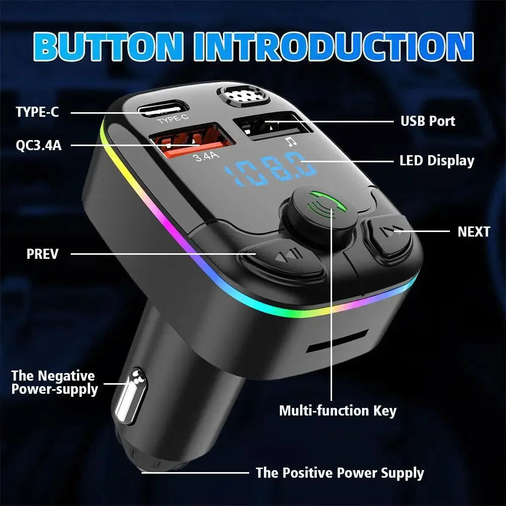 Car Bluetooth 5.0 FM Transmitter / MP3 Player