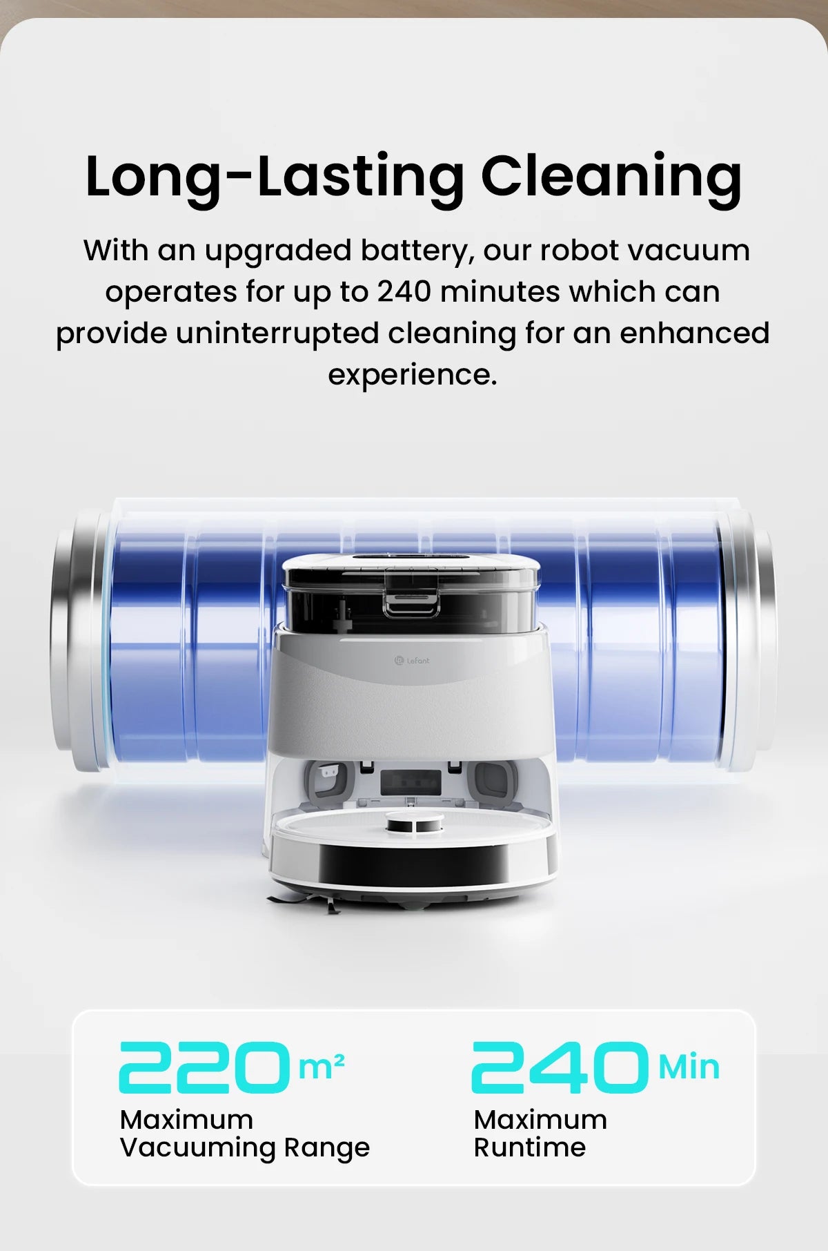 Lefant M3 4-in-1 Robot Vacuum & Mop – LiDAR Navigation, 220min Runtime, Alexa Compatibl